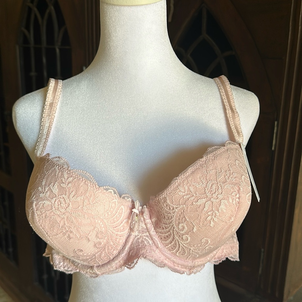 Le Mystere Sophia Lace Bra Whisper Pink Size 32G